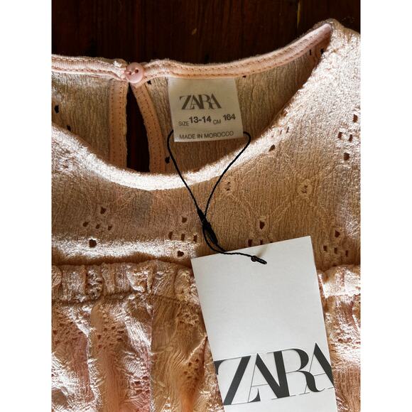 NWT ZARA Embroidered Tiered Skirt and Top Girls Size 13-14 - Picture 5 of 11
